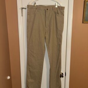 Men's Tan Wrangler Rodeo Pants 38x36